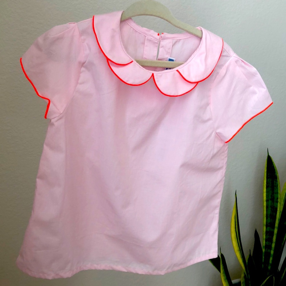New with tag! Jacadi Paris
Girl Flower Petal Collar Blouse